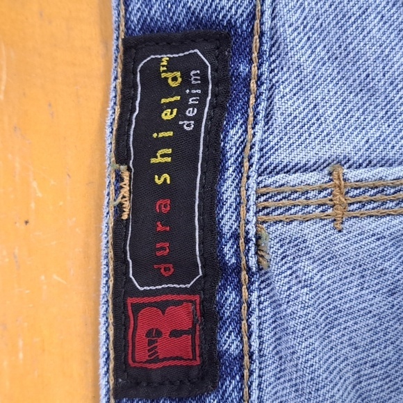 Riggs Workwear by Wrangler dura shield med wash denim carpenter work jeans 42/30 - Picture 7 of 8